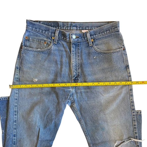 Levi’s 505 Vintage Retro Thrashed Y2K Straight Leg Denim Jeans 29 - Picture 12 of 16